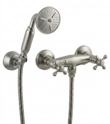 PB classic faucet shower set with star handles including hand shower stainless steel 1208855292